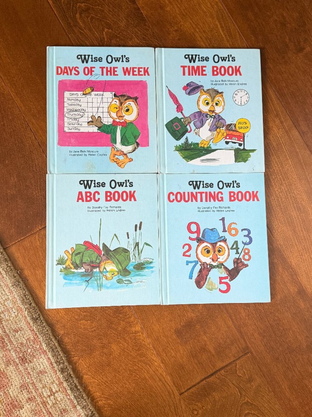 Wise Owl 4 Volume Set Children's Books Vintage 1981